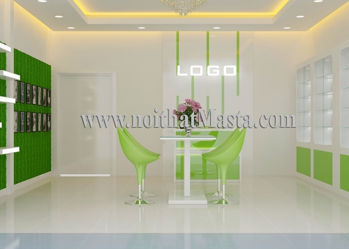 Thiết kế shop mỹ phẩm hiện đại 30m2 của anh Phú tại Bình Dương