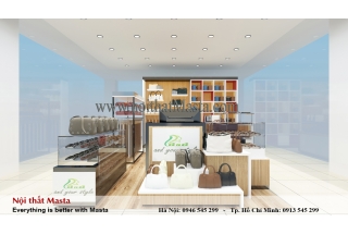 Thiết kế nội thất shop phụ kiện thời trang nam a.Dương - Long Biên
