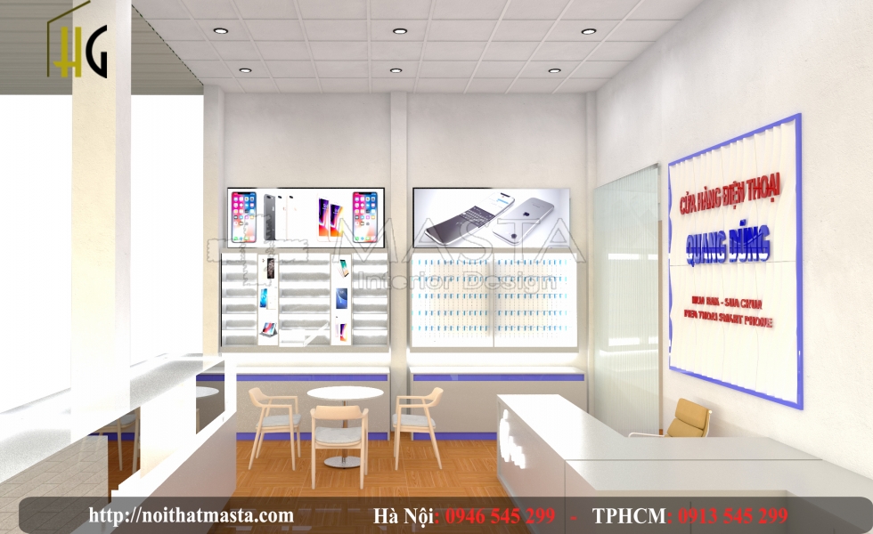Thiết Kế Nội Thất Shop Điện Thoại - Anh Dũng - Lâm Đồng