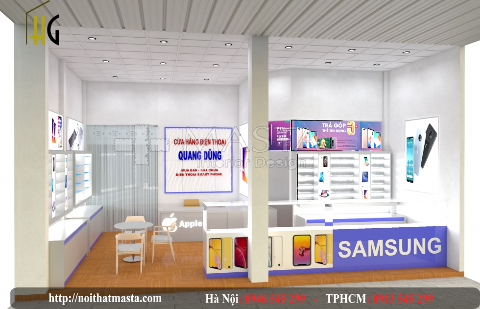 Thiết Kế Nội Thất Shop Điện Thoại - Anh Dũng - Lâm Đồng