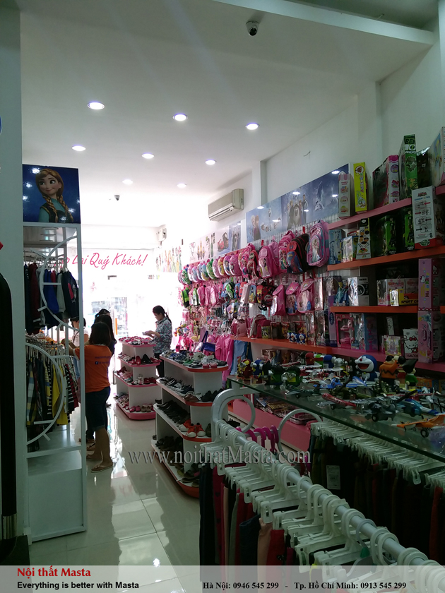 thiet ke noi that shop thoi trang tre em