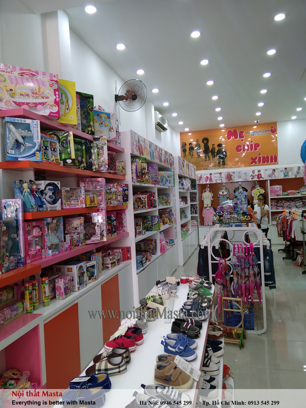 thiet ke noi that shop thoi trang tre em
