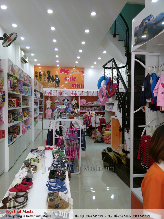 thiet ke noi that shop thoi trang tre em