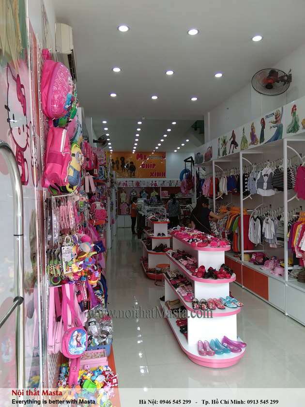 thiet ke noi that shop thoi trang tre em