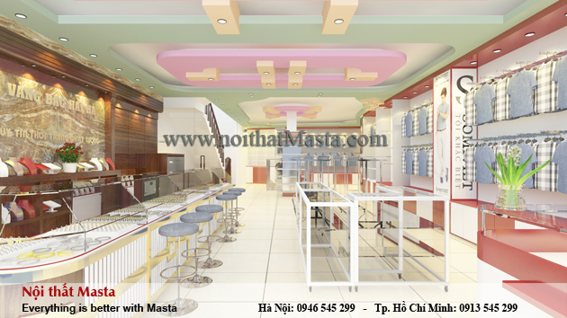 Thiết kế nội thất cửa hàng anh Hải - Nghệ An2