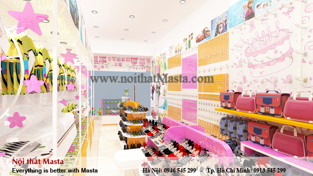 thiet ke shop thoi trang tre em