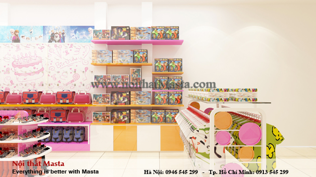 thiet ke noi that shop thoi trang tre em