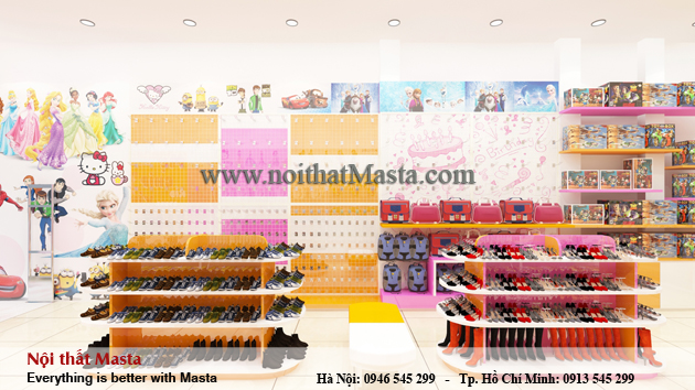 thiet ke noi that shop thoi trang tre em