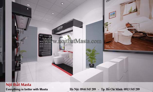 Thiết kế nội thất cửa hàng thiết bị vệ sinh