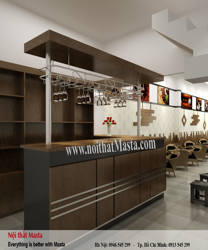 Thiết kế nội thất quán cà phê chị Tuyền - Tân Phú2