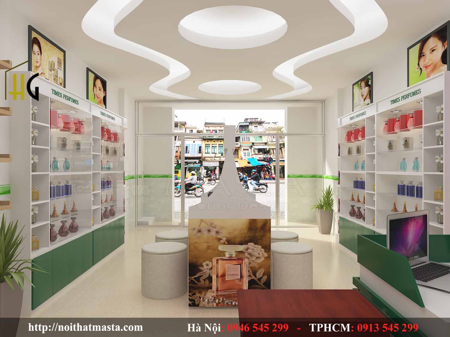 Thiết kế cửa hàng mỹ phẩm Anh Trí Quận Bình Tân