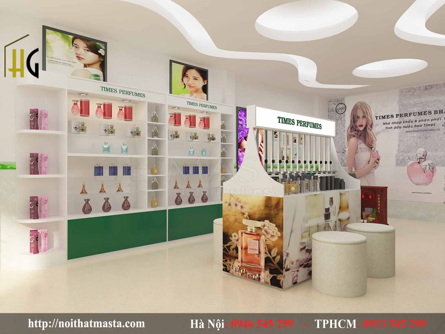 Thiết kế cửa hàng mỹ phẩm Anh Trí Quận Bình Tân