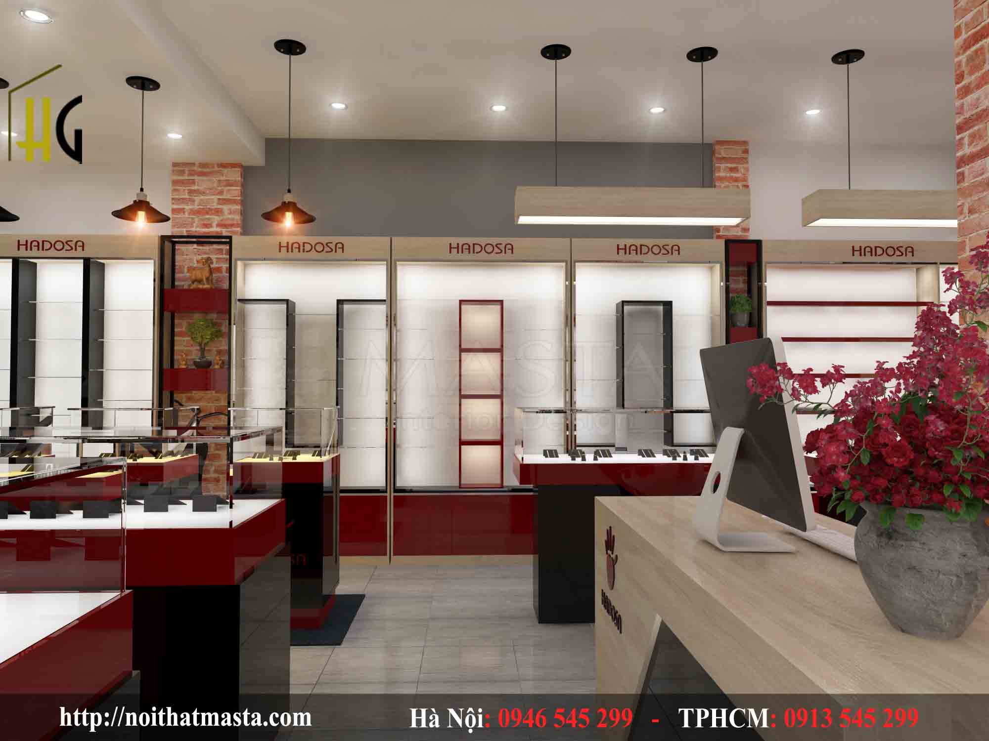 Thiết kế cửa hàng trang sức, đá quý Anh Hoàng Quận 10