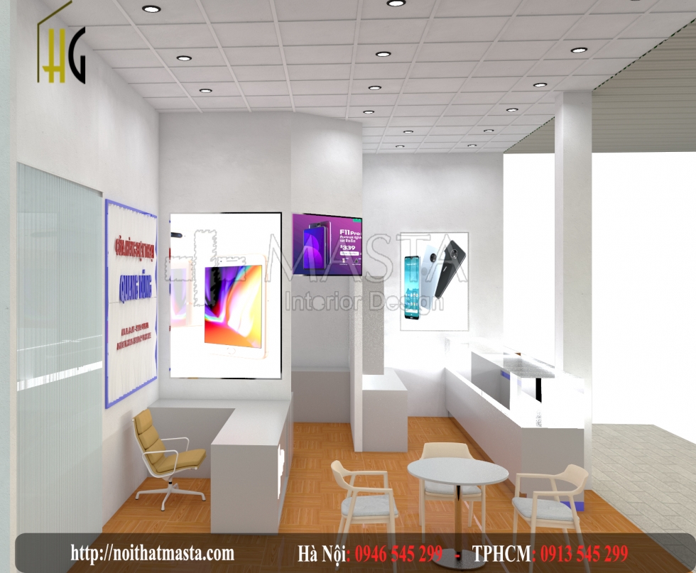 Thiết Kế Nội Thất Shop Điện Thoại - Anh Dũng - Lâm Đồng