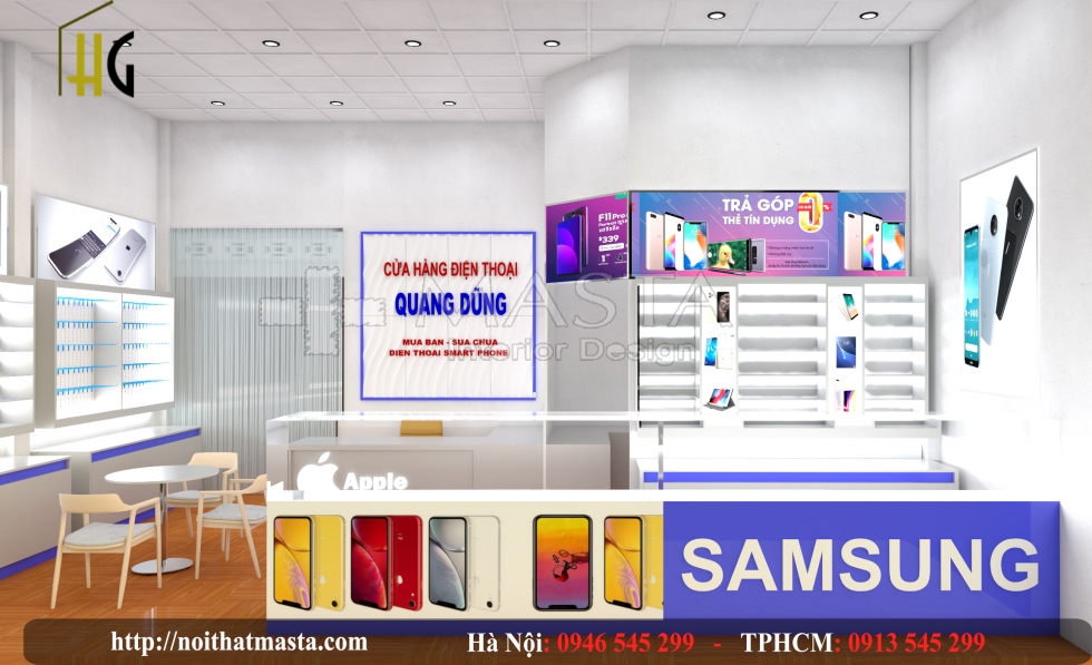 Thiết Kế Nội Thất Shop Điện Thoại - Anh Dũng - Lâm Đồng