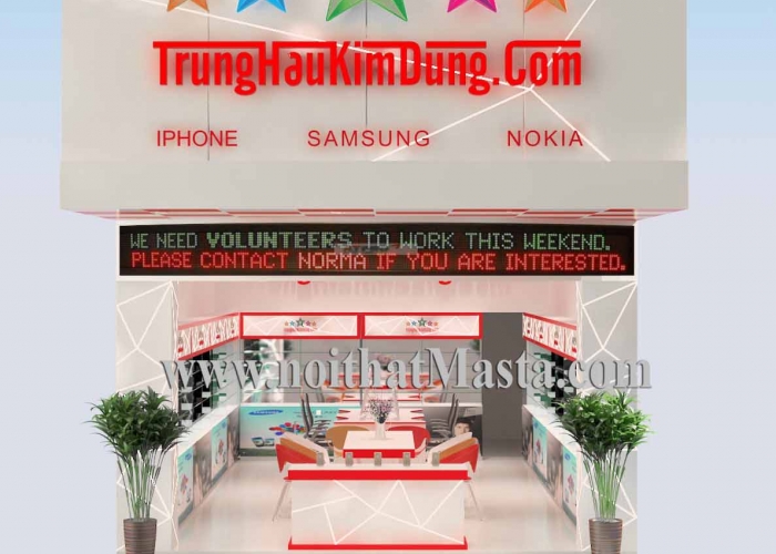 THIẾT KẾ SHOP ĐIỆN THOẠI - MÁY TÍNH - ANH HẬU - BÌNH DƯƠNG