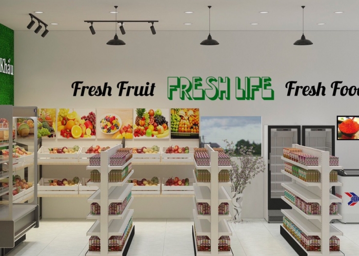 Thiết kế shop trái cây nhập khẩu A Nam- Đồng Nai