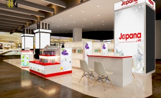 Thiết kế shop mỹ phẩm Japanna tại Aeon Mall Tân Phú