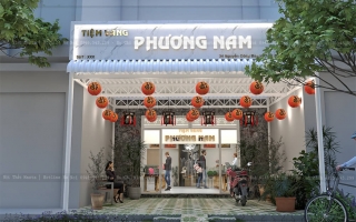 Interior design of Phuong Nam gold shop in Can Gio