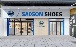 Thiết kế cửa hàng giày dép Saigon Shoes ở quận Tân Bình, HCM
