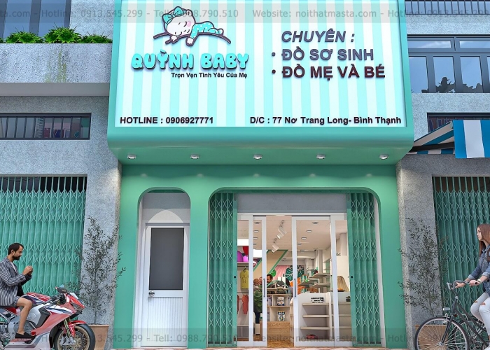 Thiết kế cửa hàng mẹ và bé Quỳnh Baby tại Bình Thạnh, HCM