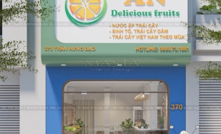 Thiết kế cửa hàng nước ép trái cây AN 45m2 tại Quảng Bình