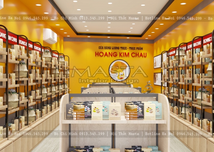 THIẾT KẾ CỬA HÀNG THỰC PHẨM HOÀNG KIM CHÂU