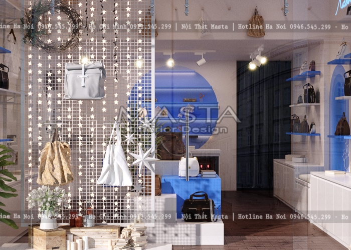 Thiết kế shop túi xách – Xưởng Mây Mây – Chị Hà