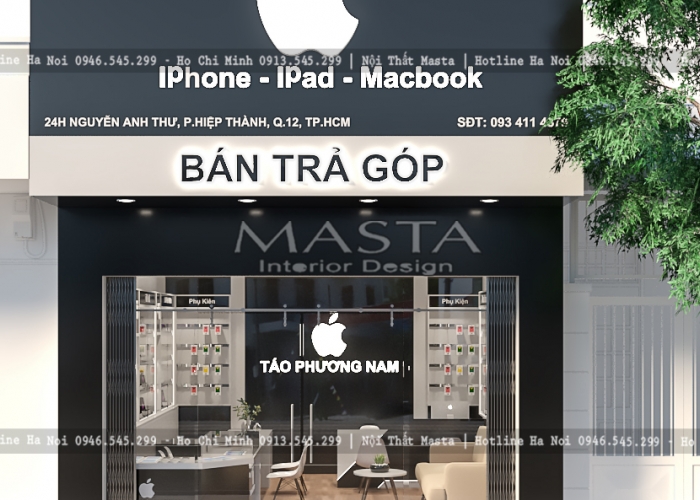 Thiết kế shop điện thoại Táo Phương Nam