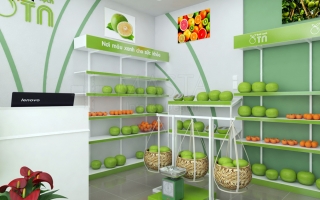 Thiết kế cửa hàng hoa quả sạch Anh Long – TP. Hồ Chí Minh