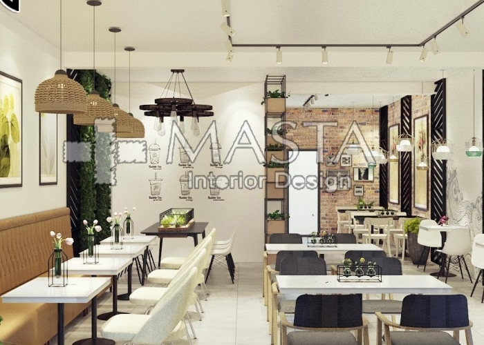 Thiết kế nội thất tiệm trà sữa Royal - Chị Hòa - Bình Thạnh
