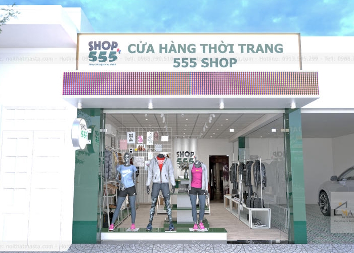 Thiết kế cửa hàng thời trang 555 shop, Vũng Tàu