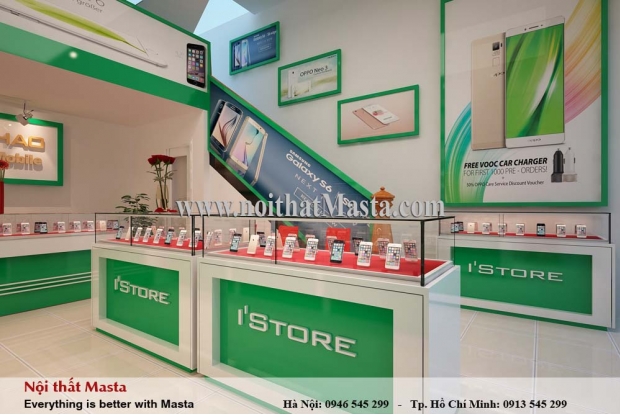 KỆ TRƯNG BÀY ĐIỆN THOẠI GIỮA NHÀ - MTKTB - 172