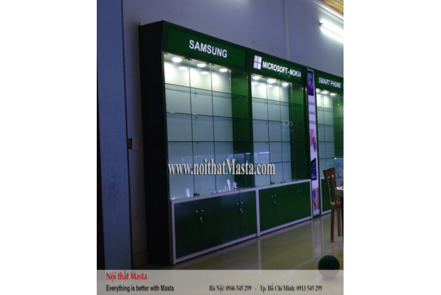 TỦ KỆ TRƯNG BÀY ĐIỆN THOẠI SÁT TƯỜNG - MTKTB - 163