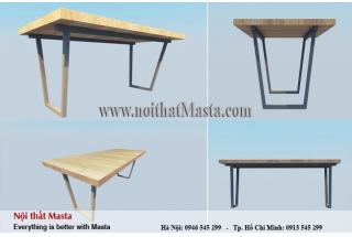 Bàn tiếp khách gỗ veneer sồi - MTB113
