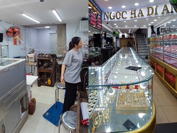 Hiện trạng trước khi thiết kế tiệm vàng Ngọc Hà, Bình Dương