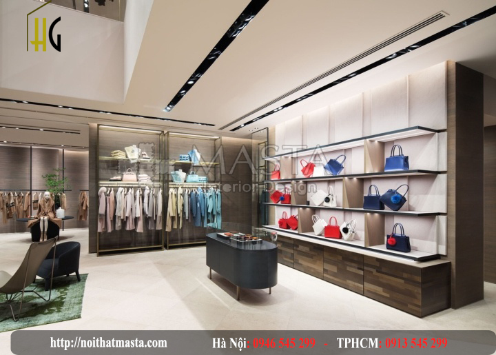 Thiết kế nội thất shop thời trang 