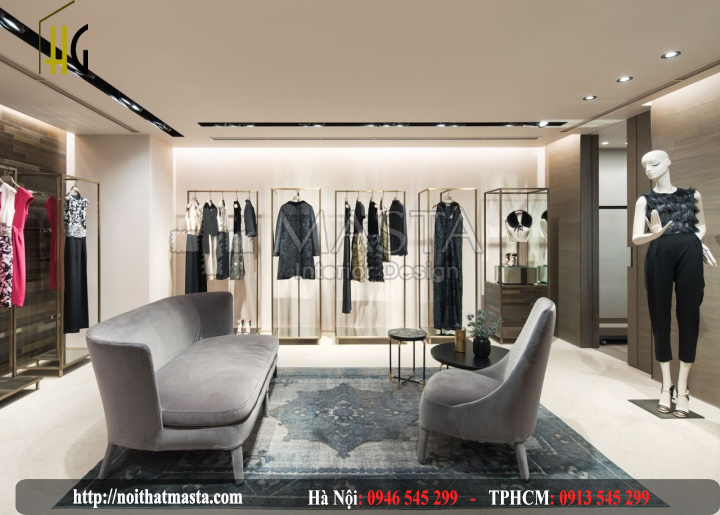 Thiết kế nội thất shop thời trang 