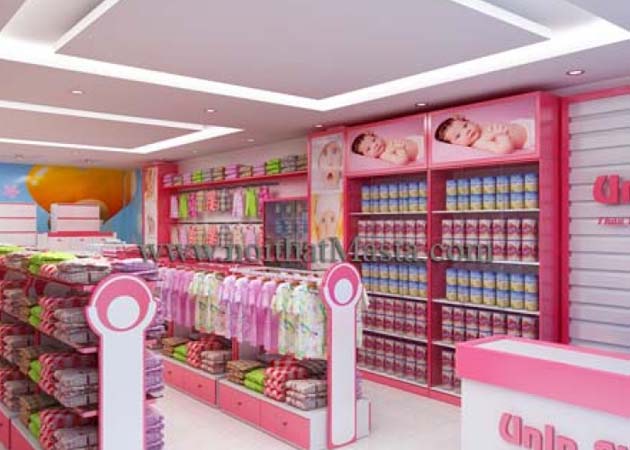 Thiết kế nội thất cửa hàng mẹ và bé