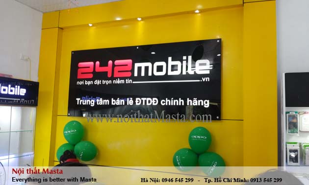 Thi công nội thất cửa hàng điện thoại - anh Vịnh - Hà Nội1