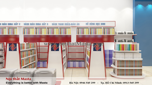 Thiết kế nội thất cửa hàng văn phòng phẩm