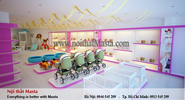 Mẫu thiết kế nội thất cửa hàng mẹ và bé5