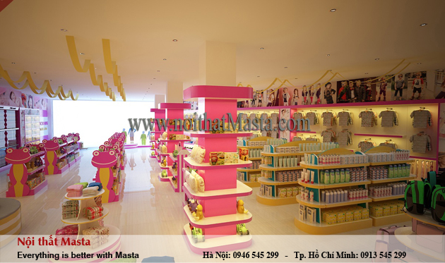 Mẫu thiết kế nội thất cửa hàng mẹ và bé3