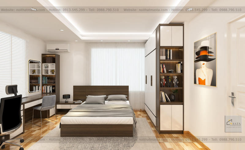 Thiết kế nội thất 3 phòng ngủ anh Đông 