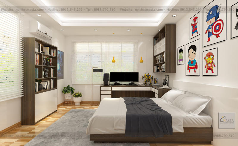 Thiết kế nội thất 3 phòng ngủ anh Đông 