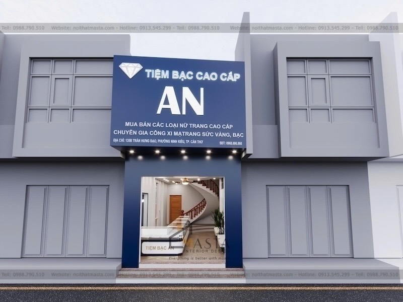 Phối cảnh 3D thiết kế tiệm bạc An, Cần Thơ