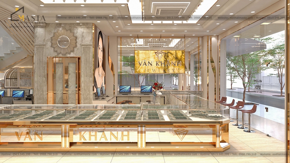 Quy định khoảng cách chiều cao cho tiệm vàng 90m2