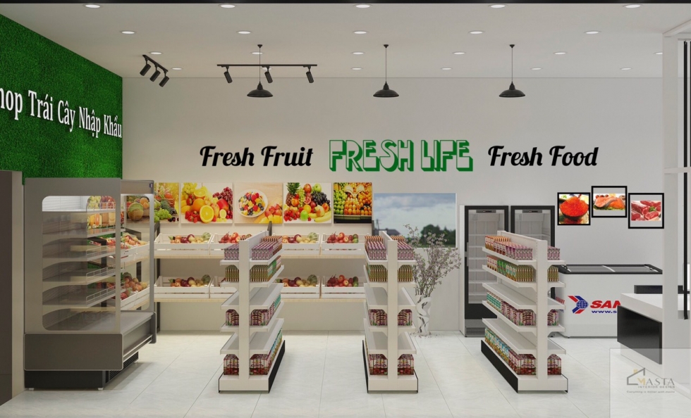 Thiết kế shop trái cây nhập khẩu A Nam- Đồng Nai