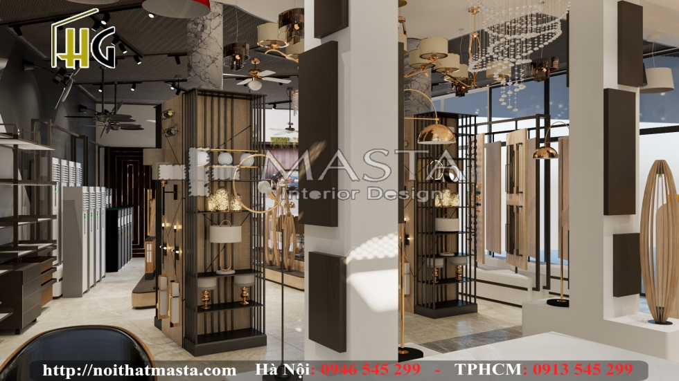 Thiết kế showroom đèn - Điện dân dụng - Chị Mai - Đồng Nai