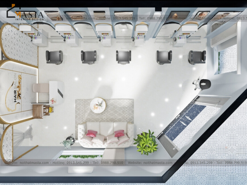 Thiết kế nội thất Hair salon Tóc - Hằng